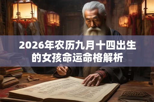 2026年农历九月十四出生的女孩命运命格解析