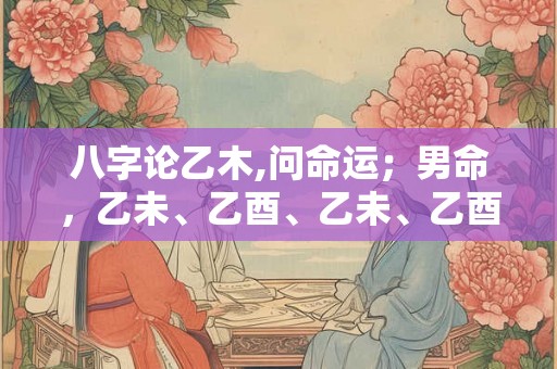 八字论乙木,问命运;男命,乙未、乙酉、乙未、乙酉、 八字论乙木,问命运;男命,乙未、乙酉、乙未、乙酉、