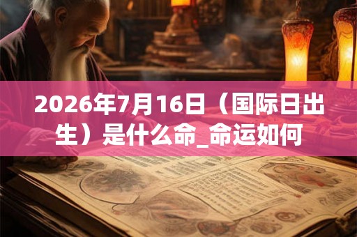2026年7月16日(国际日出生)是什么命_命运如何 2026年7月16日(国际日出生)是什么命_命运如何