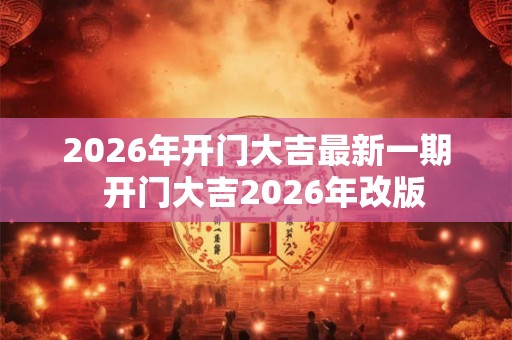 2026年开门大吉最新一期  开门大吉2026年改版
