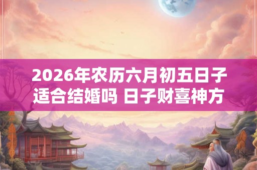 2026年农历六月初五日子适合结婚吗 日子财喜神方位