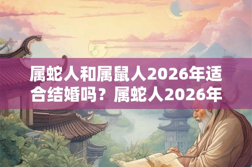 属蛇人和属鼠人2026年适合结婚吗？属蛇人2026年运势如何？