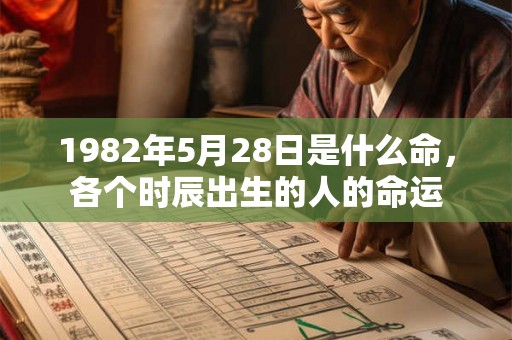 1982年5月28日是什么命，各个时辰出生的人的命运