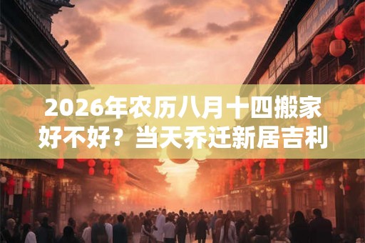 2026年农历八月十四搬家好不好?当天乔迁新居吉利吗 2026年农历八月十四搬家好不好?当天乔迁新居吉利吗
