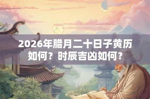 2026年腊月二十日子黄历如何？时辰吉凶如何？