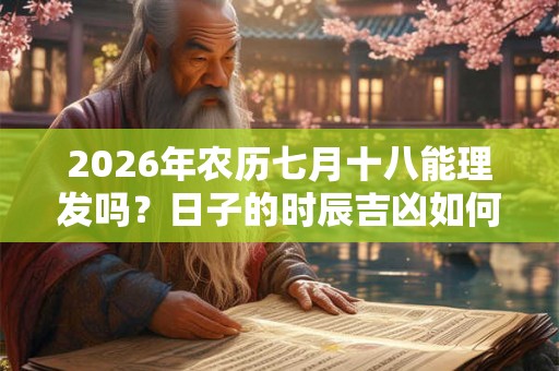 2026年农历七月十八能理发吗？日子的时辰吉凶如何？