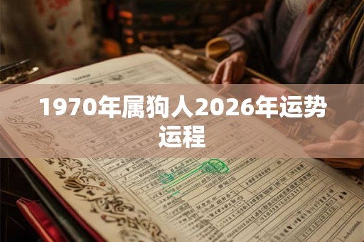 1970年属狗人2026年运势运程