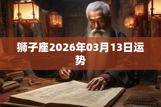 狮子座2026年03月13日运势