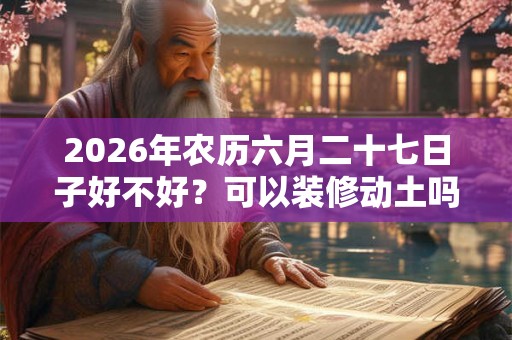 2026年农历六月二十七日子好不好?可以装修动土吗? 2026年农历六月二十七日子好不好?可以装修动土吗?