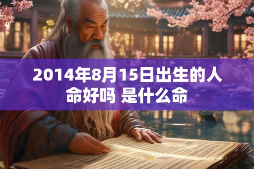 2014年8月15日出生的人命好吗 是什么命
