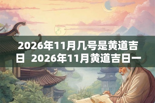 2026年11月几号是黄道吉日  2026年11月黄道吉日一览表