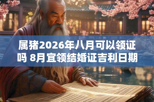 属猪2026年八月可以领证吗 8月宜领结婚证吉利日期