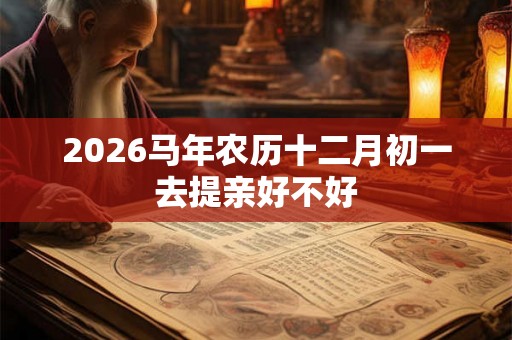 2026马年农历十二月初一去提亲好不好 2026马年农历十二月初一去提亲好不好