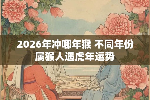 2026年冲哪年猴 不同年份属猴人遇虎年运势
