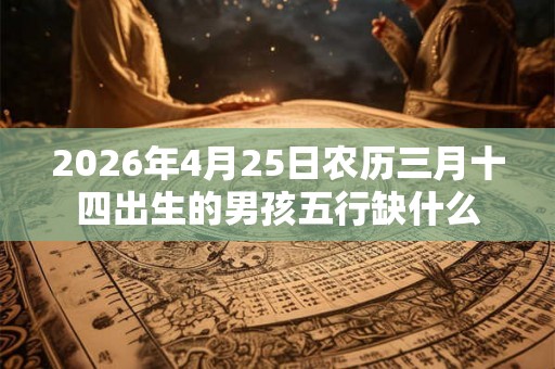 2026年4月25日农历三月十四出生的男孩五行缺什么
