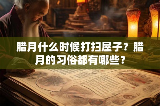 腊月什么时候打扫屋子？腊月的习俗都有哪些？