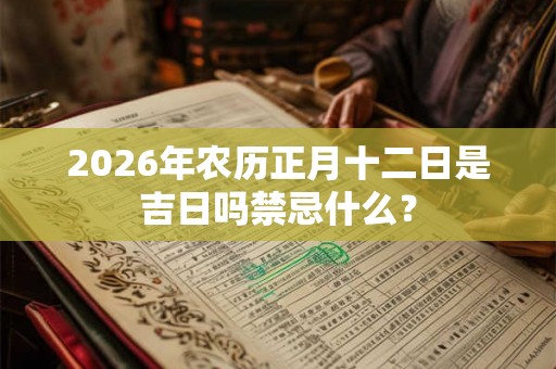 2026年农历正月十二日是吉日吗禁忌什么？