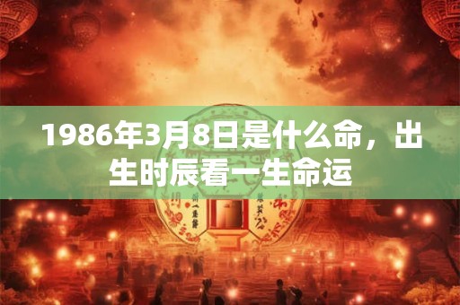1986年3月8日是什么命，出生时辰看一生命运