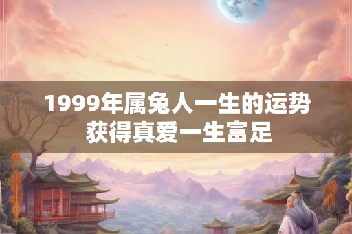 1999年属兔人一生的运势 获得真爱一生富足