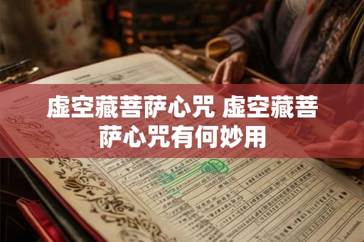 虚空藏菩萨心咒 虚空藏菩萨心咒有何妙用