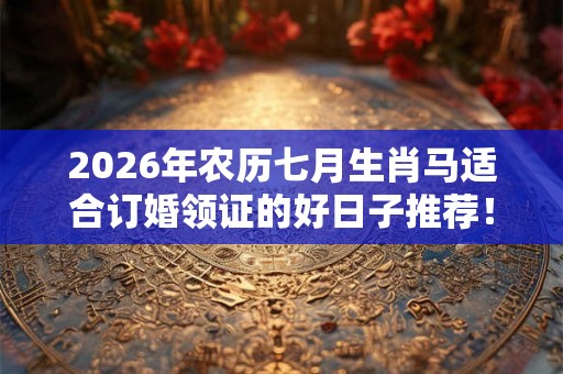 2026年农历七月生肖马适合订婚领证的好日子推荐! 2026年农历七月生肖马适合订婚领证的好日子推荐!