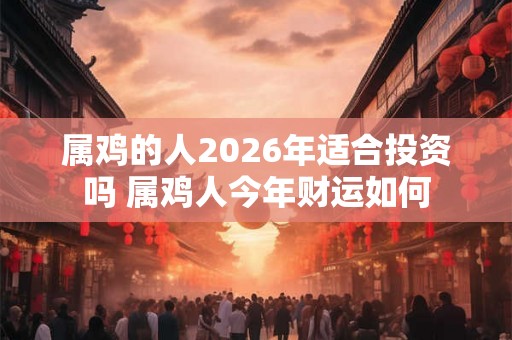 属鸡的人2026年适合投资吗 属鸡人今年财运如何