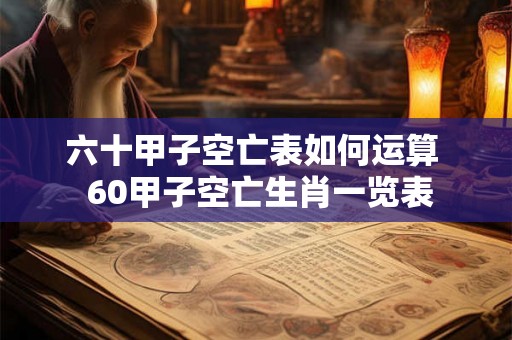 六十甲子空亡表如何运算  60甲子空亡生肖一览表