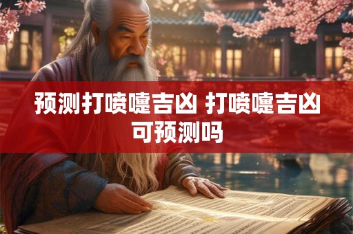 预测打喷嚏吉凶 打喷嚏吉凶可预测吗