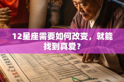 12星座需要如何改变，就能找到真爱？