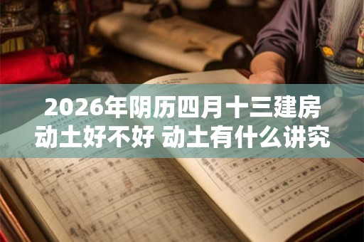 2026年阴历四月十三建房动土好不好 动土有什么讲究