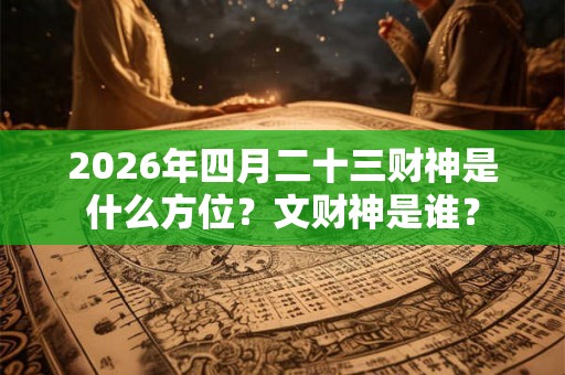 2026年四月二十三财神是什么方位？文财神是谁？