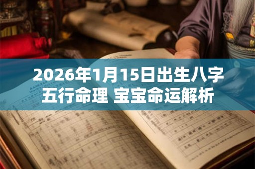 2026年1月15日出生八字五行命理 宝宝命运解析