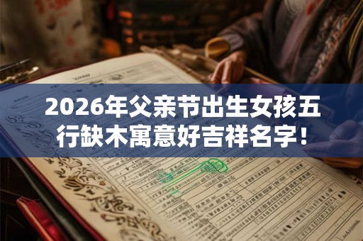 2026年父亲节出生女孩五行缺木寓意好吉祥名字！