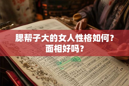 腮帮子大的女人性格如何？面相好吗？