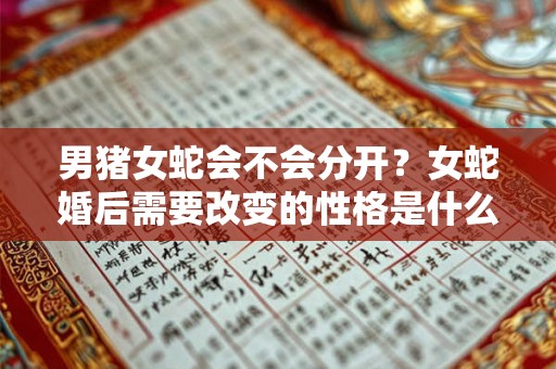 男猪女蛇会不会分开？女蛇婚后需要改变的性格是什么？