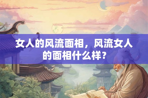 女人的风流面相，风流女人的面相什么样？