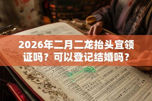 2026年二月二龙抬头宜领证吗?可以登记结婚吗? 2026年二月二龙抬头宜领证吗?可以登记结婚吗?