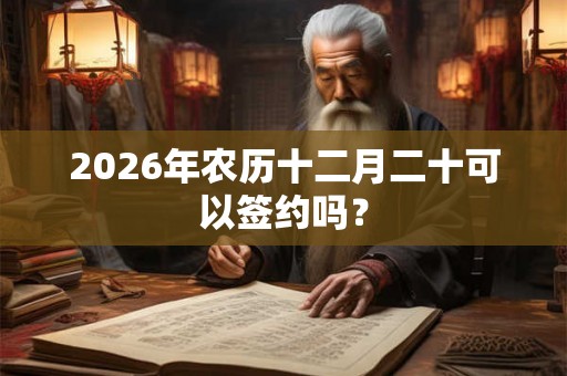 2026年农历十二月二十可以签约吗？