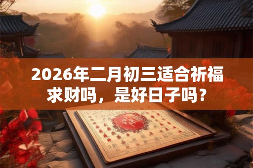 2026年二月初三适合祈福求财吗，是好日子吗？
