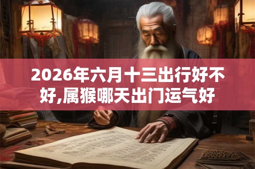 2026年六月十三出行好不好,属猴哪天出门运气好 2026年六月十三出行好不好,属猴哪天出门运气好