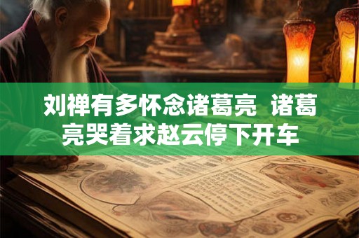 刘禅有多怀念诸葛亮  诸葛亮哭着求赵云停下开车