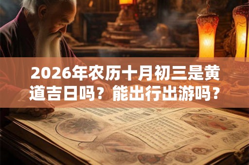2026年农历十月初三是黄道吉日吗？能出行出游吗？