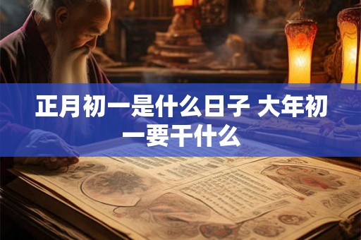 正月初一是什么日子 大年初一要干什么