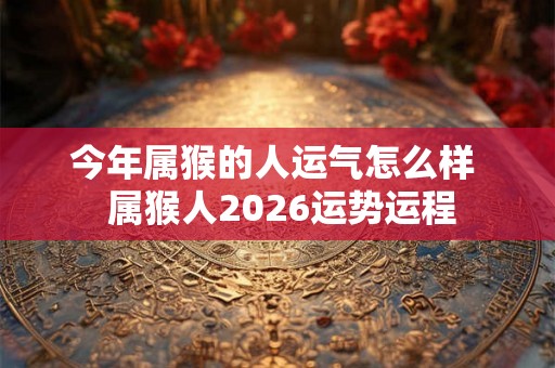 今年属猴的人运气怎么样 属猴人2026运势运程 今年属猴的人运气怎么样 属猴人2026运势运程