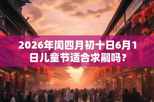 2026年闰四月初十日6月1日儿童节适合求嗣吗？