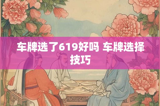 车牌选了619好吗 车牌选择技巧