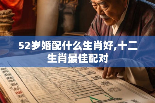 52岁婚配什么生肖好,十二生肖最佳配对