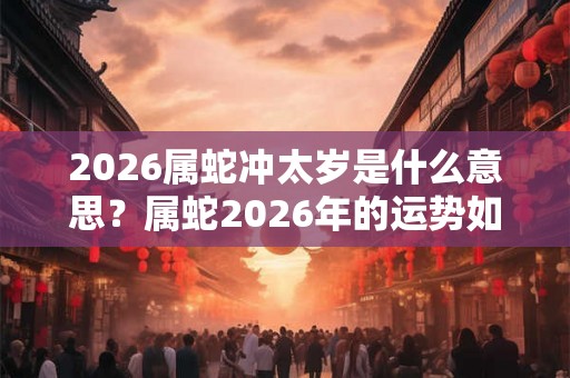 2026属蛇冲太岁是什么意思?属蛇2026年的运势如何? 2026属蛇冲太岁是什么意思?属蛇2026年的运势如何?