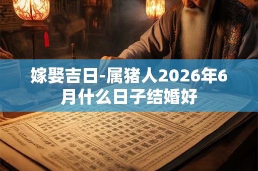 嫁娶吉日-属猪人2026年6月什么日子结婚好
