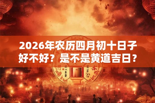 2026年农历四月初十日子好不好？是不是黄道吉日？